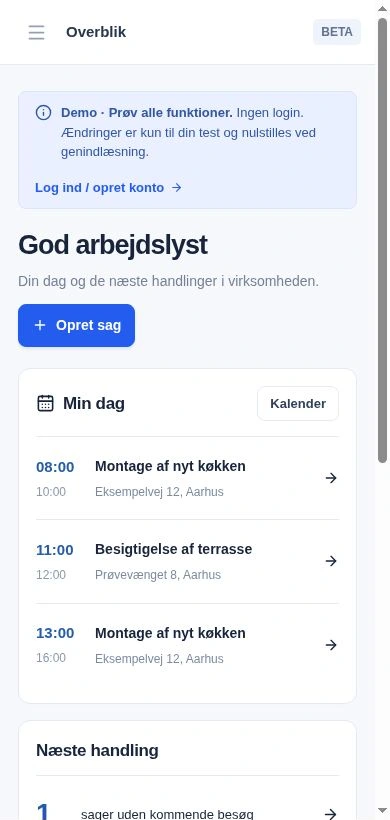 Mesterblik på mobilen – skærmbillede fra Mesterblik